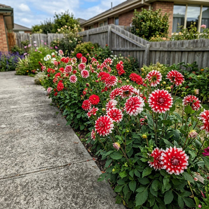 50 Count Bicolor Red Dahlia Seeds - Stunning Yard Decor, Easy to Grow, Cut Flower Arrangements