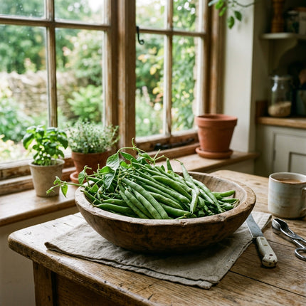 50 Bush Green Beans Seeds for Planting - Premium Heirloom Bush Green Beans Seeds for Home Garden