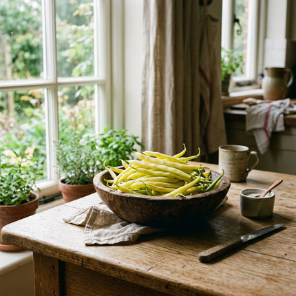 50 Yellow Wax Beans Seeds for Planting - Premium Heirloom Yellow Wax Beans Seeds for Home Garden