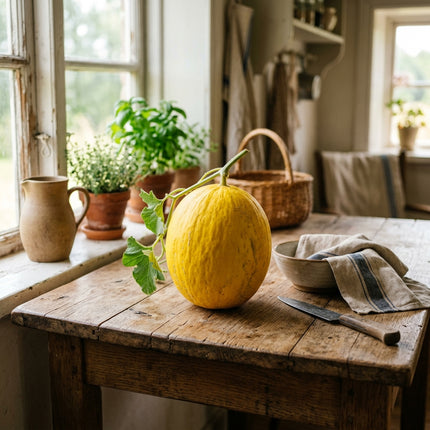25 Golden Beauty Melon Seeds for Planting - Premium Heirloom Golden Beauty Melon Seeds for Home Garden