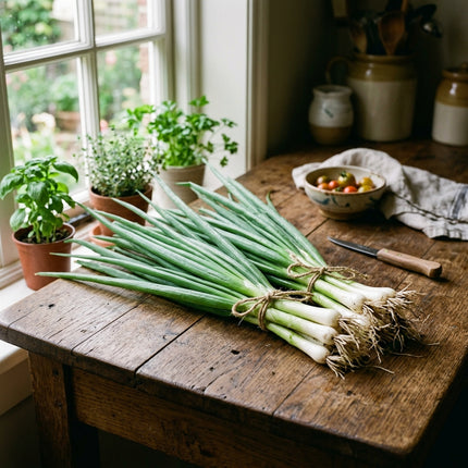 500 Evergreen Bunching Onions Seeds for Planting - Premium Heirloom Evergreen Bunching Onions Seeds for Home Garden