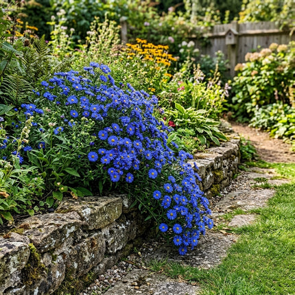 50 Count Blue Aster Seeds - Beginner Friendly Planting, for Planting, Beautiful Perennial Flowers