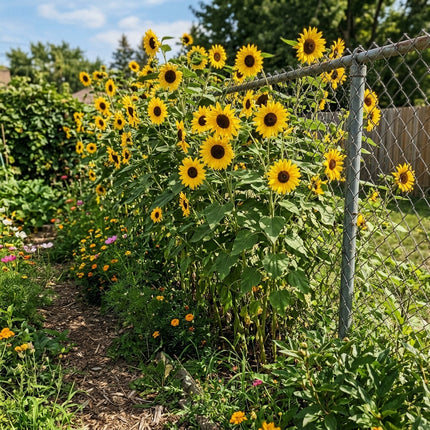 100 Sunbright Sunflower Seeds Nature Inspired Landscape - Long Lasting Patio Blooms, Fast Growing