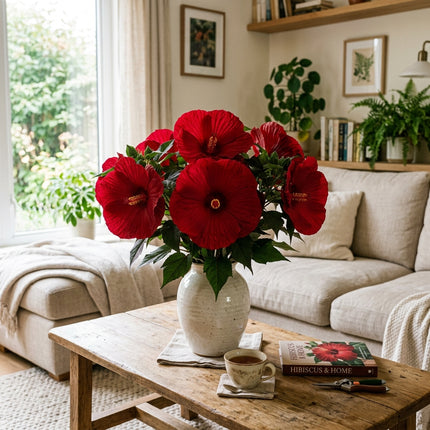 100 Deep Red Giant Hibiscus Seeds - Beautiful Garden Plants - Easy to Grow