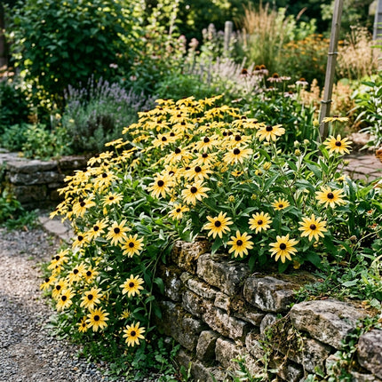 300 Count Pastel Yellow Black Eyed Susan Seeds - for Garden Borders, Outdoor Patio Decor, Beautiful Perennial Flowers