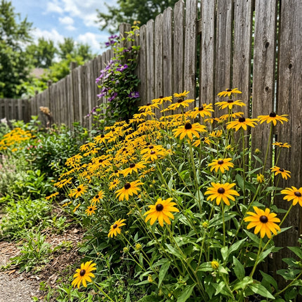 Vibrant 300 Black Eyed Susan Flower Seeds, Giant Gold - Cut Flower Arrangements, Outdoor Patio Decor, Beginner Friendly Planting