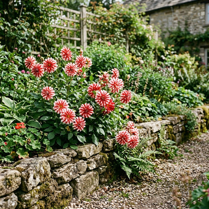 Vibrant 50 Dahlia Flower Seeds, Star Striped - Drought Tolerant, Nature Inspired Landscape, Premium Heirloom Seeds
