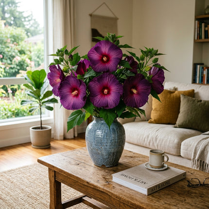 100 Purple Giant Hibiscus Seeds - Beautiful Garden Plants - Easy to Grow