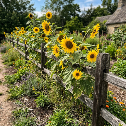 100 Classic Yellow Sunflower Seeds Heirloom Floral Blooms - Long Lasting Patio Blooms, Fast Growing