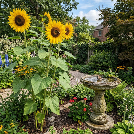 100 Count Mammoth Russian Sunflower Seeds - Long Lasting Patio Blooms, Outdoor Patio Decor, Beautiful Perennial Flowers