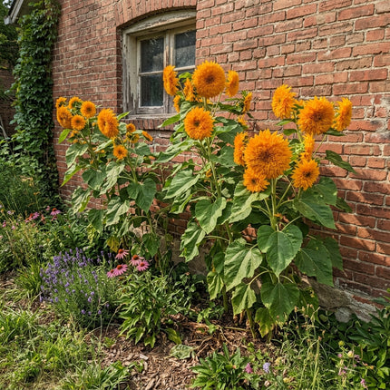 100 Count Orange Teddy Bear Sunflower Seeds - Long Lasting Patio Blooms, Easy to Grow, Cut Flower Arrangements