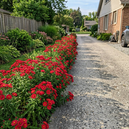 50 Red Aster Seeds Outdoor Patio Decor - Premium Heirloom Seeds, Fast Growing