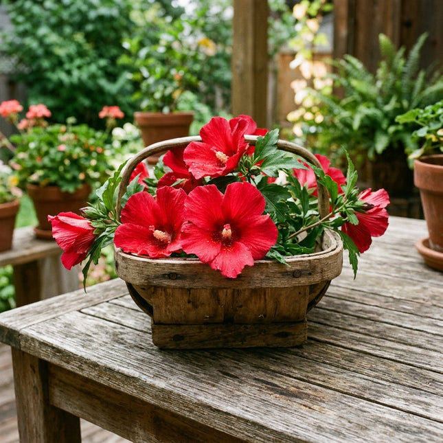 50 Red Hibiscus Seeds for Planting - Heirloom Red Hibiscus Flower Seeds for Home Garden