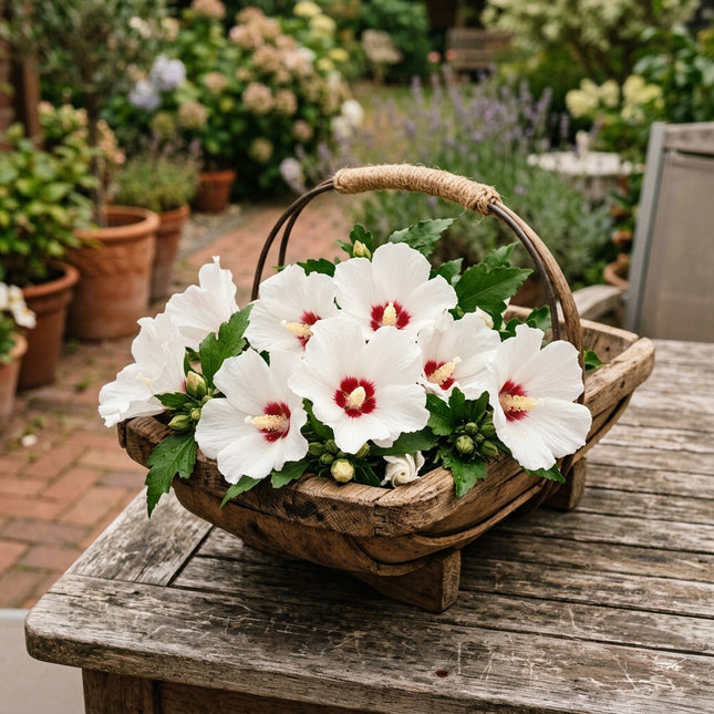 50 White Hibiscus Seeds for Planting - Heirloom White Hibiscus Flower Seeds for Home Garden