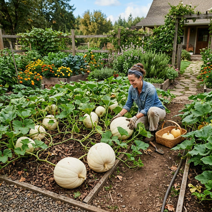 15 White Lumina Pumpkin Seeds for Planting - Premium Heirloom White Lumina Pumpkin Seeds for Home Garden