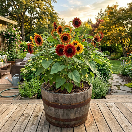 Exquisite 100 Sunflower Flower Seeds, Evening Sun - Vibrant Floral Display, for Planting, Beginner Friendly Planting
