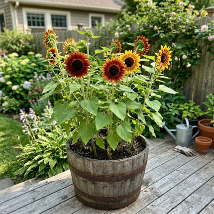 Beautiful 100 Sunflower Flower Seeds, Bicolor Yellow - Vibrant Floral Display, Nature Inspired Landscape, Premium Heirloom Seeds