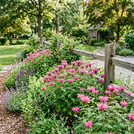 1000 Pink Bee Balm Seeds for Planting - Vibrant Heirloom Perennial Garden Floral Decor, Easy to Grow Outdoor Landscape Blooms, Beautiful Bee Balm Plants