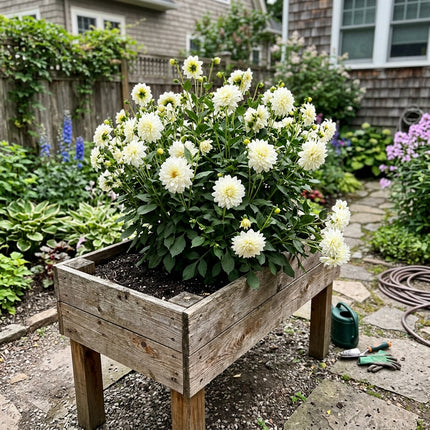 Beautiful 50 Dahlia Flower Seeds, White - Beautiful Perennial Flowers, Nature Inspired Landscape, Long Lasting Patio Blooms
