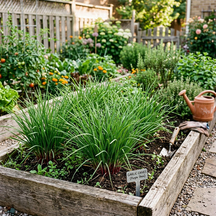 500 Purple Stem Garlic Chives Seeds for Planting - Premium Heirloom Purple Stem Garlic Chives Seeds for Home Garden