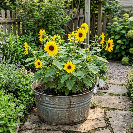 Fresh 100 Branching Yellow Sunflower Seeds for Home Gardening - Vibrant Floral Display, Stunning Yard Decor, Nature Inspired Landscape