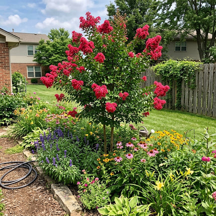 100 Count Watermelon Red Crape Myrtle Seeds - Stunning Yard Decor, Heirloom Floral Blooms, Cut Flower Arrangements