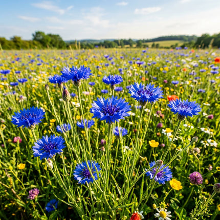 Spectacular 200 Cornflower Flower Seeds, Blue - Drought Tolerant, Nature Inspired Landscape, Beginner Friendly Planting