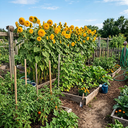 100 Count Giant Golden Teddy Bear Sunflower Seeds - Beginner Friendly Planting, for Home Garden, Fast Growing