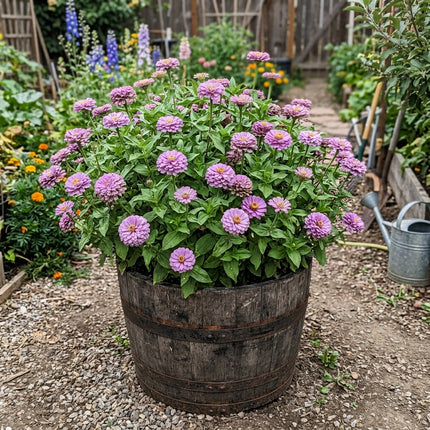 100 Count Lavender Zinnia Seeds - Beginner Friendly Planting, for Home Garden, Vibrant Floral Display