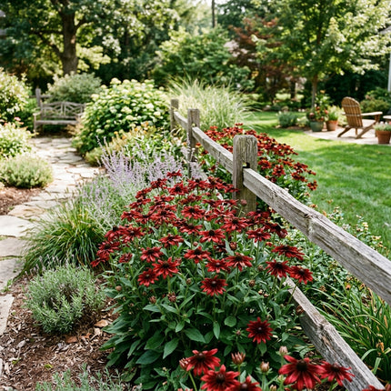 300 Cherry Red Black Eyed Susan Seeds for Planting - Vibrant Heirloom Perennial Garden Floral Decor, Easy to Grow Outdoor Landscape Blooms, Beautiful Black Eyed Susan Plants