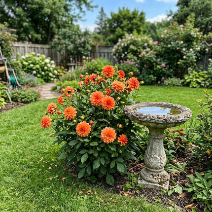 50 Orange Dahlia Seeds Heirloom Floral Blooms - Long Lasting Patio Blooms, Beautiful Perennial Flowers