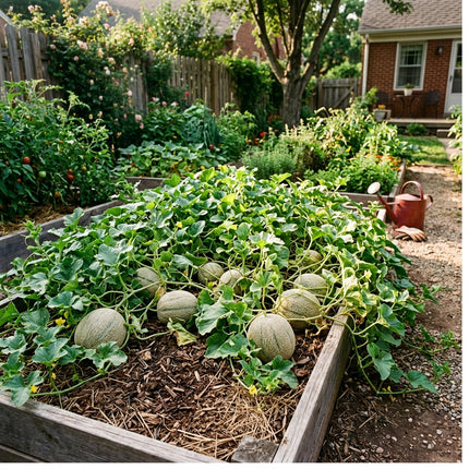 50 Netted Cantaloupe Seeds for Planting - Premium Heirloom Netted Cantaloupe Seeds for Home Garden