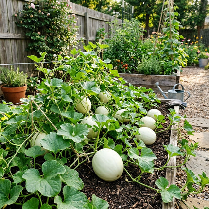 50 White Skin Sweet Melon Seeds for Planting - Premium Heirloom White Skin Sweet Melon Seeds for Home Garden