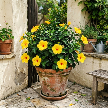 Fresh 100 Yellow Hibiscus Seeds for Home Gardening - Beautiful Perennial Flowers, Premium Heirloom Seeds, for Planting