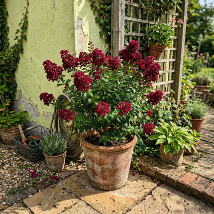 Fresh 100 Dark Red Crape Myrtle Seeds for Home Gardening - Drought Tolerant, for Garden Borders, for Planting