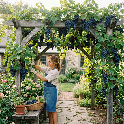 50 Sweet Sapphire Dark Blue Grape Seeds for Planting - Premium Sweet Sapphire Dark Blue Grape Seeds for Home Garden