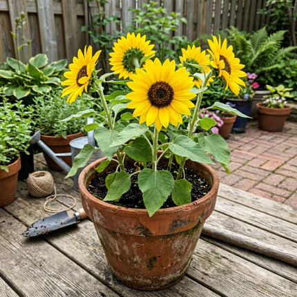100 Classic Yellow Sunflower Seeds Heirloom Floral Blooms - Long Lasting Patio Blooms, Fast Growing