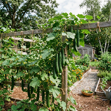 100 Long Burpless Cucumber Seeds for Planting - Premium Heirloom Long Burpless Cucumber Seeds for Home Garden
