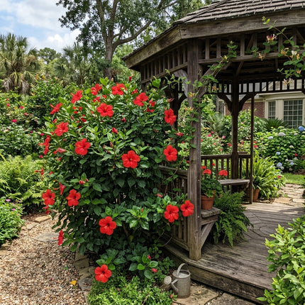 100 Count Red Hibiscus Seeds - Long Lasting Patio Blooms, Nature Inspired Landscape, Cut Flower Arrangements