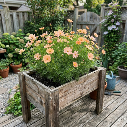 Fresh 100 Soft Peach Cosmos Seeds for Home Gardening - Cut Flower Arrangements, Long Lasting Patio Blooms, for Planting