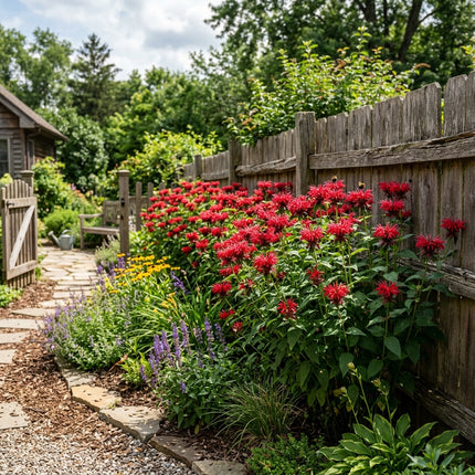 1000 Red Bee Balm Seeds for Planting - Vibrant Heirloom Perennial Garden Floral Decor, Easy to Grow Outdoor Landscape Blooms, Beautiful Bee Balm Plants