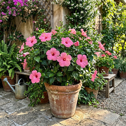 Stunning 100 Hibiscus Flower Seeds, Giant Pink - Drought Tolerant, Nature Inspired Landscape, Stunning Yard Decor