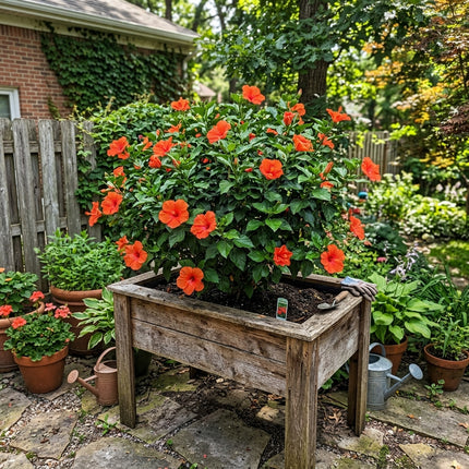 100 Count Orange Hibiscus Seeds - Long Lasting Patio Blooms, Easy to Grow, Vibrant Floral Display