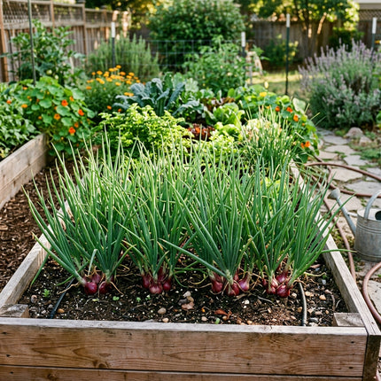 1000 Red Bulb Onions Seeds for Planting - Premium Heirloom Red Bulb Onions Seeds for Home Garden