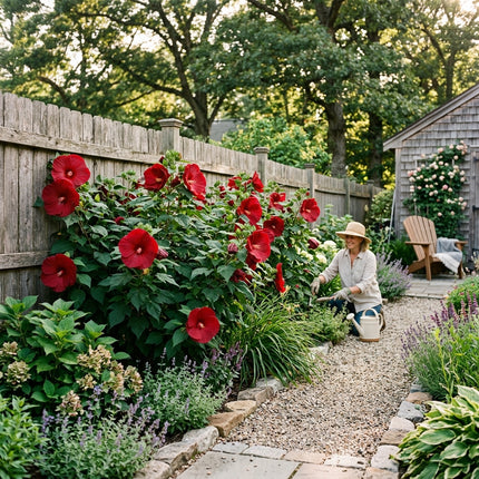 100 Deep Red Giant Hibiscus Seeds - Beautiful Garden Plants - Easy to Grow