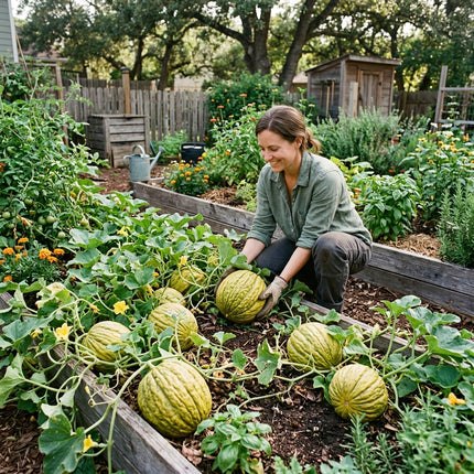 25 Casaba Melon Seeds for Planting - Premium Heirloom Casaba Melon Seeds for Home Garden