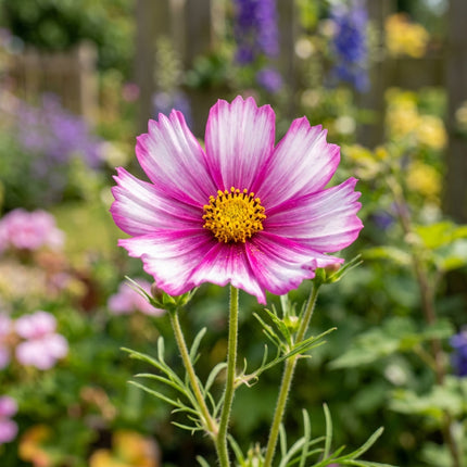 100 Bicolor Cosmos Seeds for Planting - Premium Heirloom Bicolor Cosmos Seeds for Home Garden Blooms