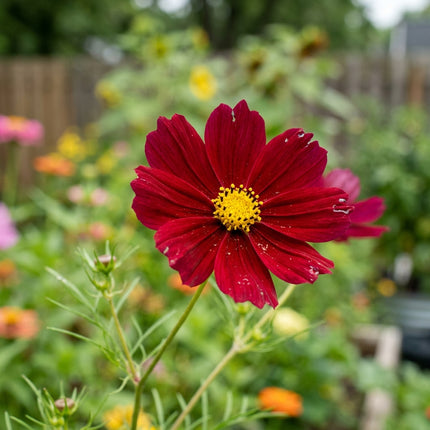 100 Red Cosmos Seeds for Planting - Premium Heirloom Red Cosmos Seeds for Home Garden Blooms