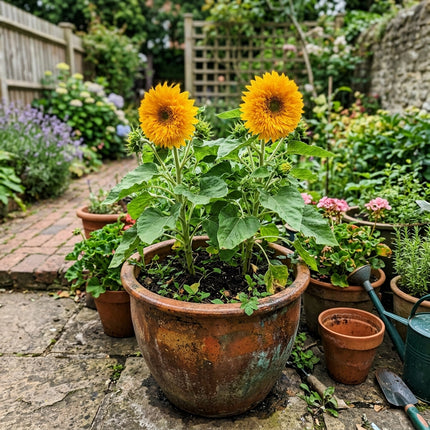 Breathtaking 100 Sunflower Flower Seeds, Double Yellow - Vibrant Floral Display, Easy to Grow, Premium Heirloom Seeds