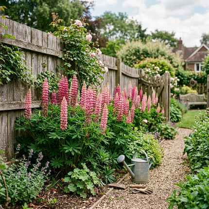 100 Pink Russell Lupine Seeds for Planting - Vibrant Heirloom Perennial Garden Floral Decor, Easy to Grow Outdoor Landscape Blooms, Beautiful Russell Lupine Plants